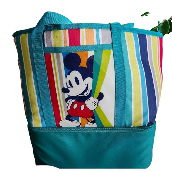 Disney Store Mickey Mouse Summer Fun Cooler Bag Tote Teal - Picture 1 of 3